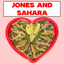 Load image into Gallery viewer, Valentine's Day Heart Taco DISPOSIBLE Plate Pre-Order (2400 S Jones Blvd)
